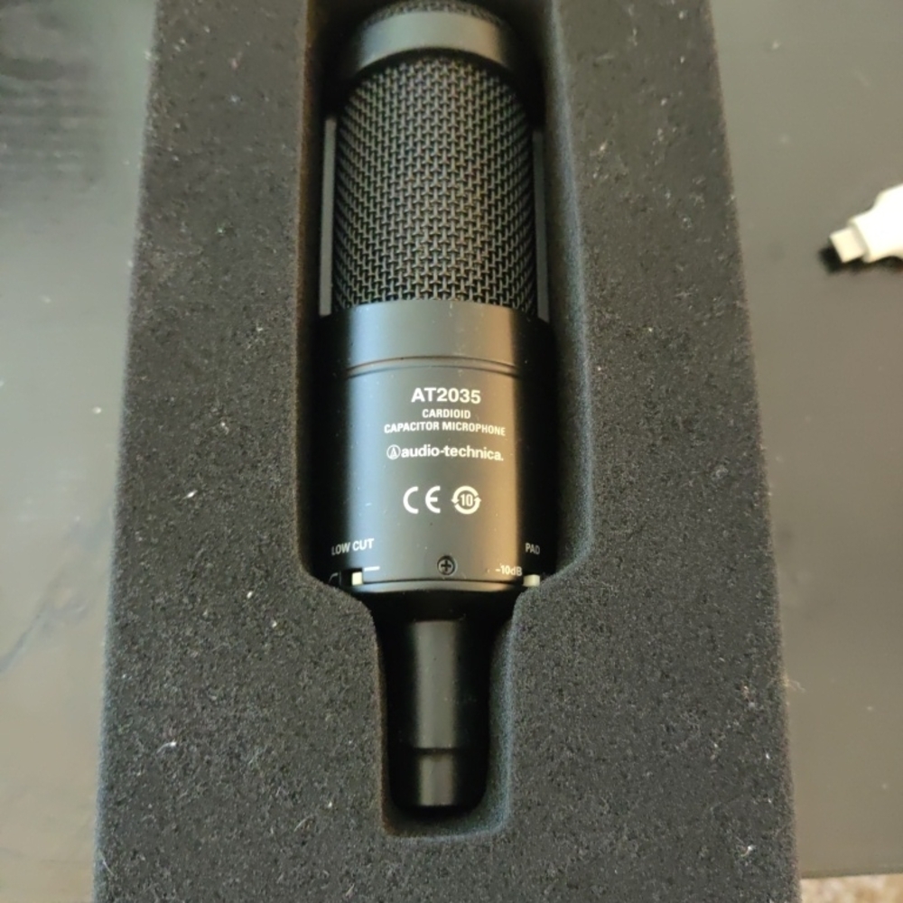 Audio Technica AT2035 Silver and Black Microphone